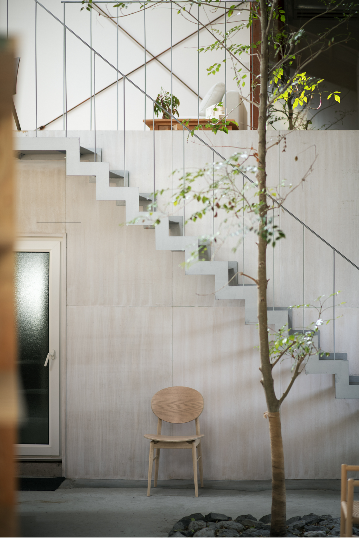 Outline Chair | Upholstered Seat and Wood Back