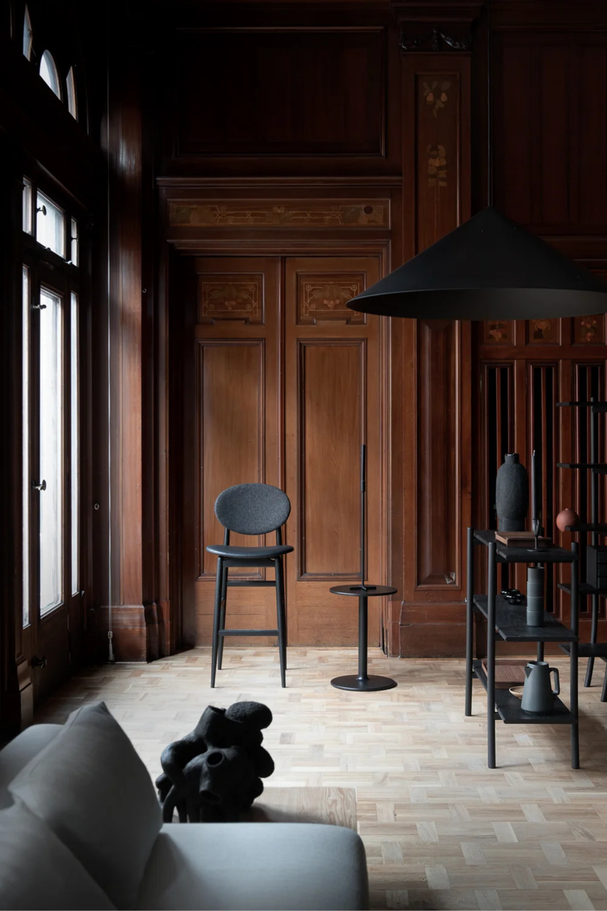 Outline Stool | Wood Seat & Back