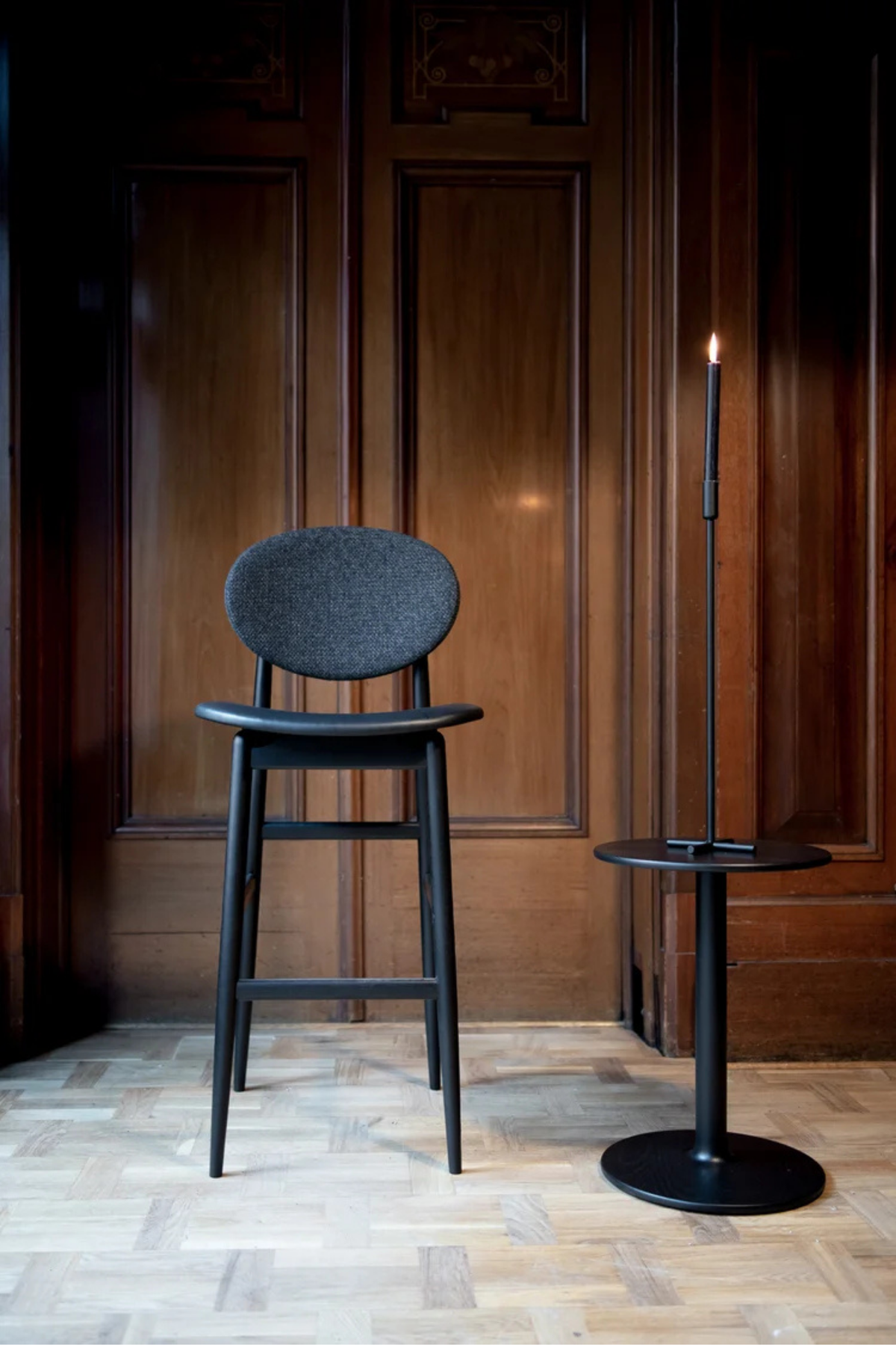 Outline Stool | Wood Seat & Back