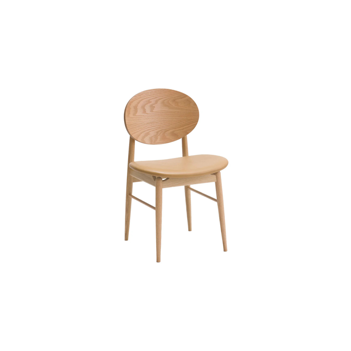 Outline Chair | Upholstered Seat and Wood Back